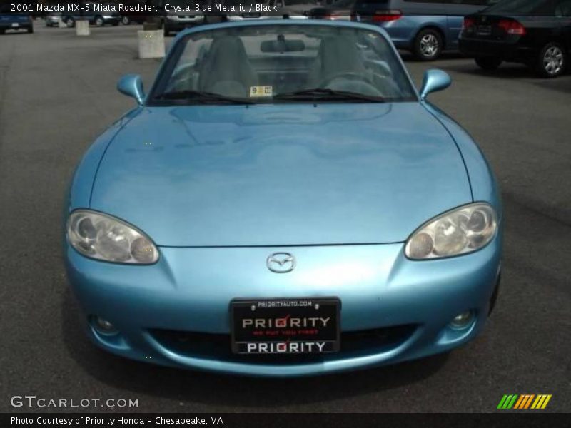 Crystal Blue Metallic / Black 2001 Mazda MX-5 Miata Roadster