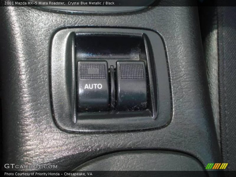 Crystal Blue Metallic / Black 2001 Mazda MX-5 Miata Roadster