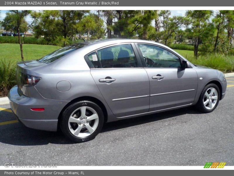 Titanium Gray Metallic / Black/Red 2004 Mazda MAZDA3 s Sedan