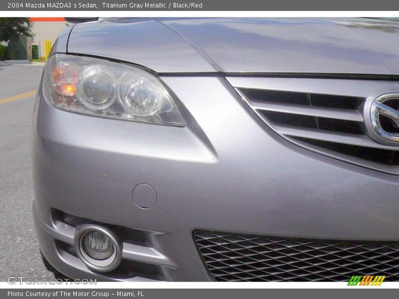 Titanium Gray Metallic / Black/Red 2004 Mazda MAZDA3 s Sedan