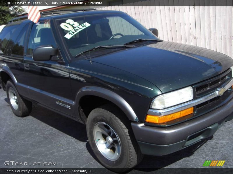 Dark Green Metallic / Graphite 2003 Chevrolet Blazer LS
