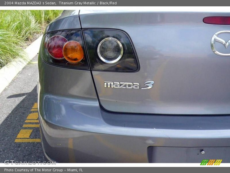 Titanium Gray Metallic / Black/Red 2004 Mazda MAZDA3 s Sedan