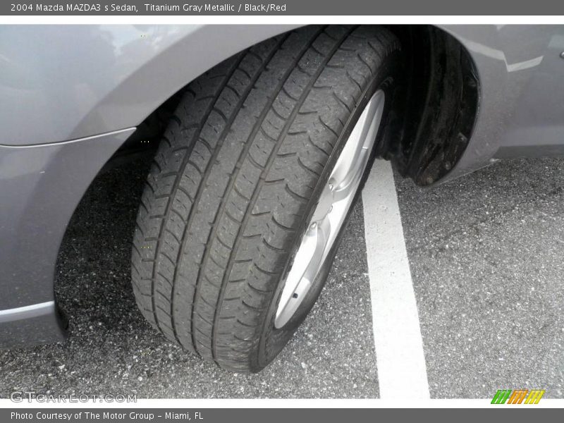 Titanium Gray Metallic / Black/Red 2004 Mazda MAZDA3 s Sedan