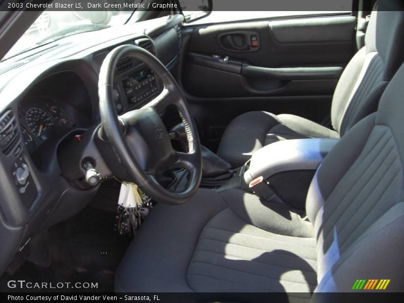Dark Green Metallic / Graphite 2003 Chevrolet Blazer LS