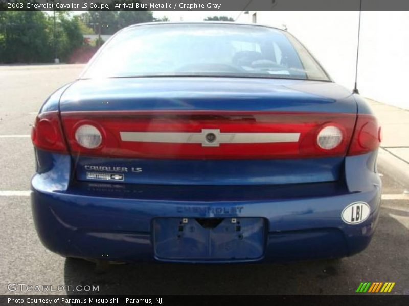 Arrival Blue Metallic / Graphite Gray 2003 Chevrolet Cavalier LS Coupe