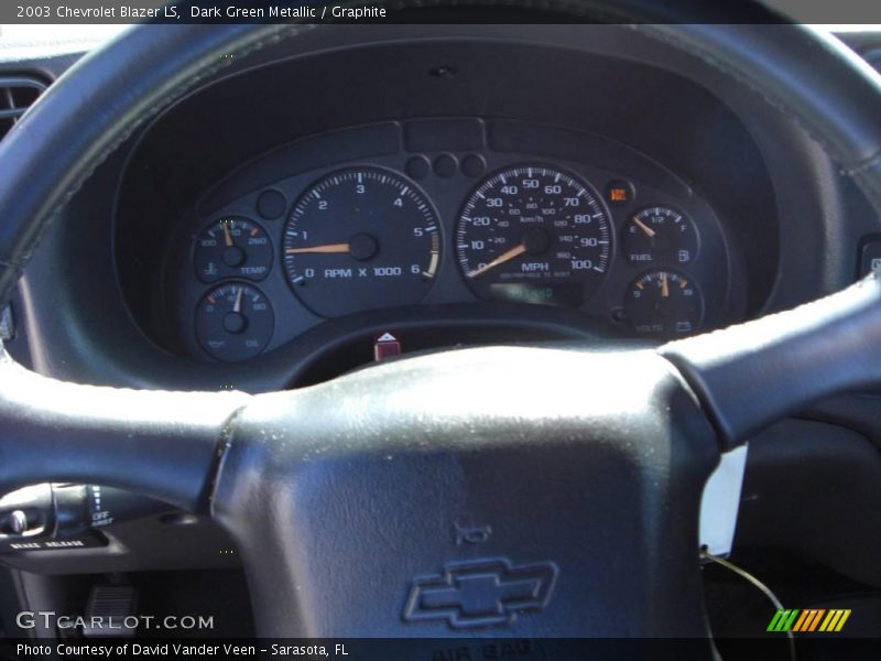 Dark Green Metallic / Graphite 2003 Chevrolet Blazer LS
