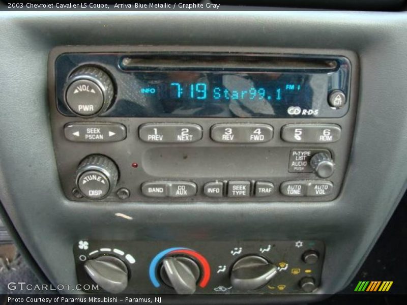 Arrival Blue Metallic / Graphite Gray 2003 Chevrolet Cavalier LS Coupe