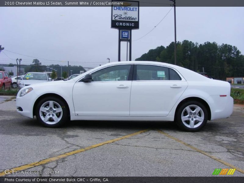 Summit White / Cocoa/Cashmere 2010 Chevrolet Malibu LS Sedan