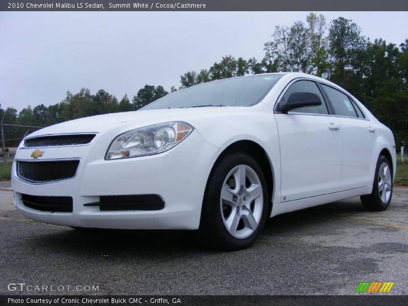 Summit White / Cocoa/Cashmere 2010 Chevrolet Malibu LS Sedan