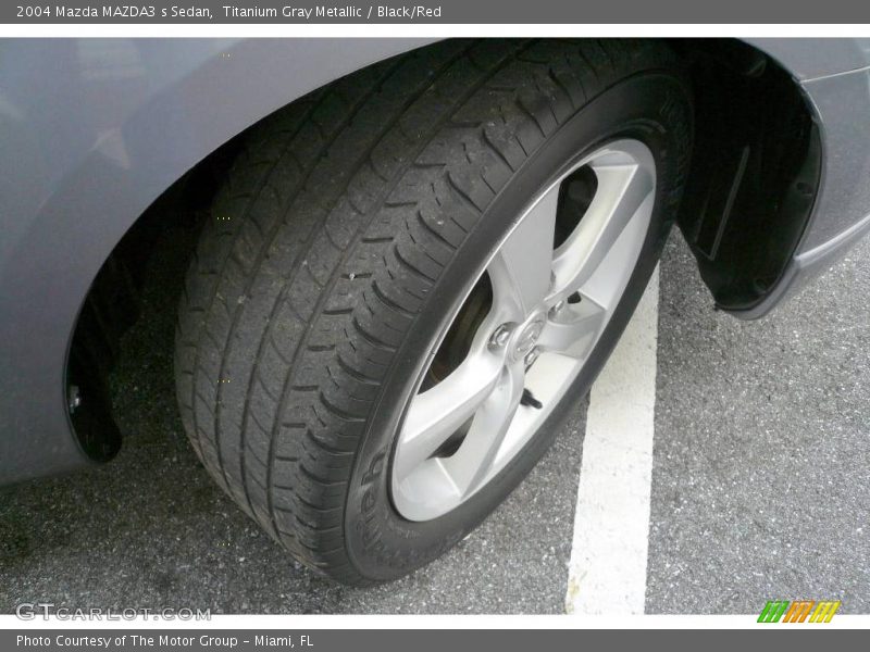 Titanium Gray Metallic / Black/Red 2004 Mazda MAZDA3 s Sedan