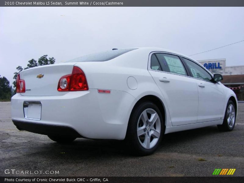 Summit White / Cocoa/Cashmere 2010 Chevrolet Malibu LS Sedan