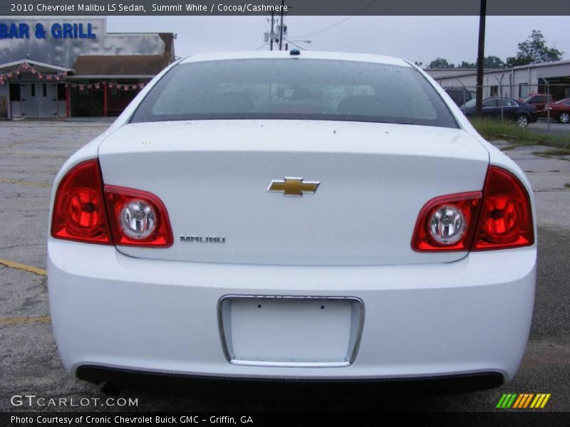 Summit White / Cocoa/Cashmere 2010 Chevrolet Malibu LS Sedan