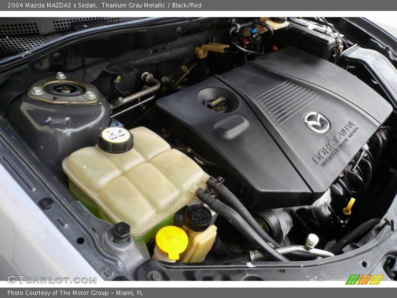 Titanium Gray Metallic / Black/Red 2004 Mazda MAZDA3 s Sedan