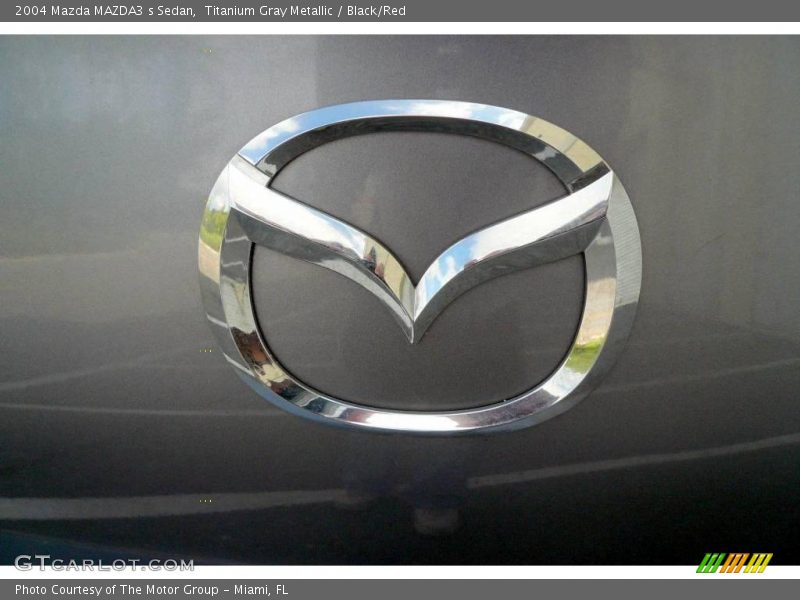 Titanium Gray Metallic / Black/Red 2004 Mazda MAZDA3 s Sedan