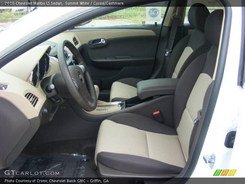 Summit White / Cocoa/Cashmere 2010 Chevrolet Malibu LS Sedan
