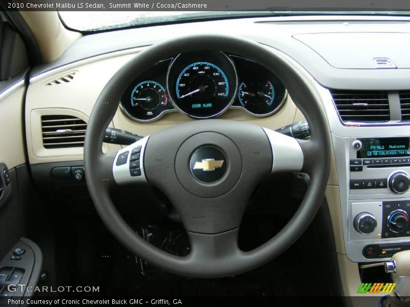 Summit White / Cocoa/Cashmere 2010 Chevrolet Malibu LS Sedan