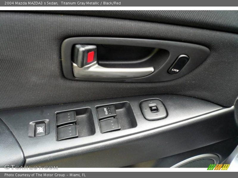 Titanium Gray Metallic / Black/Red 2004 Mazda MAZDA3 s Sedan