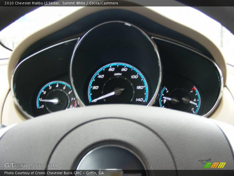 Summit White / Cocoa/Cashmere 2010 Chevrolet Malibu LS Sedan