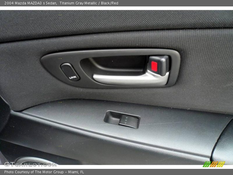 Titanium Gray Metallic / Black/Red 2004 Mazda MAZDA3 s Sedan