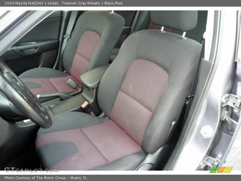 Titanium Gray Metallic / Black/Red 2004 Mazda MAZDA3 s Sedan