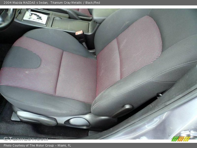 Titanium Gray Metallic / Black/Red 2004 Mazda MAZDA3 s Sedan