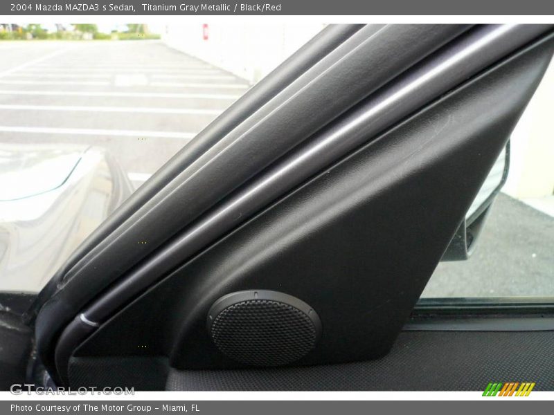 Titanium Gray Metallic / Black/Red 2004 Mazda MAZDA3 s Sedan