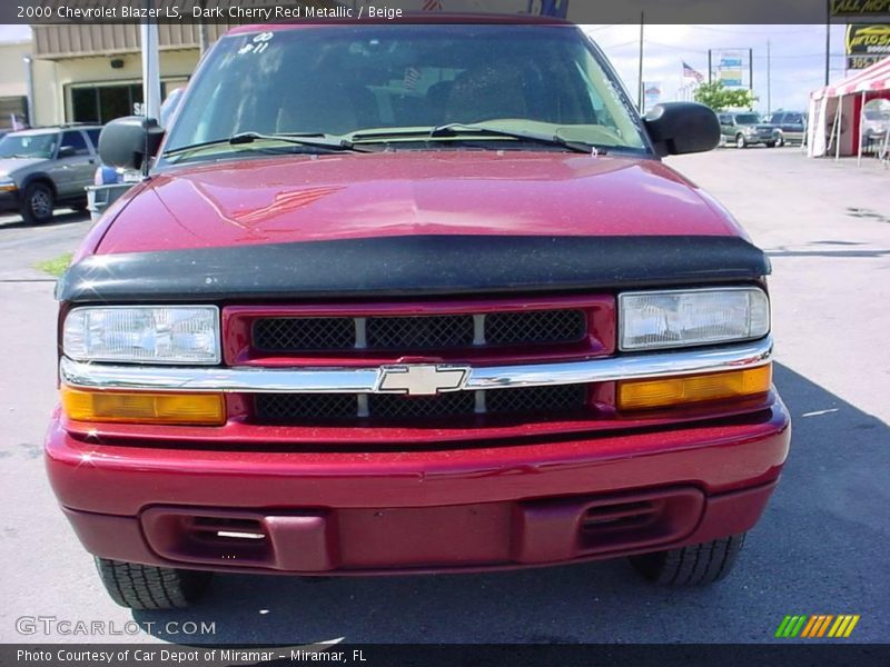 Dark Cherry Red Metallic / Beige 2000 Chevrolet Blazer LS
