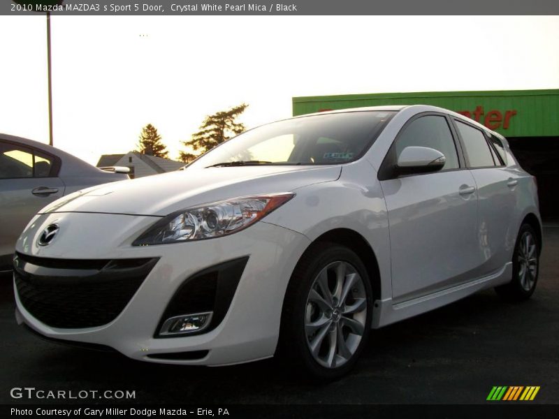 Crystal White Pearl Mica / Black 2010 Mazda MAZDA3 s Sport 5 Door