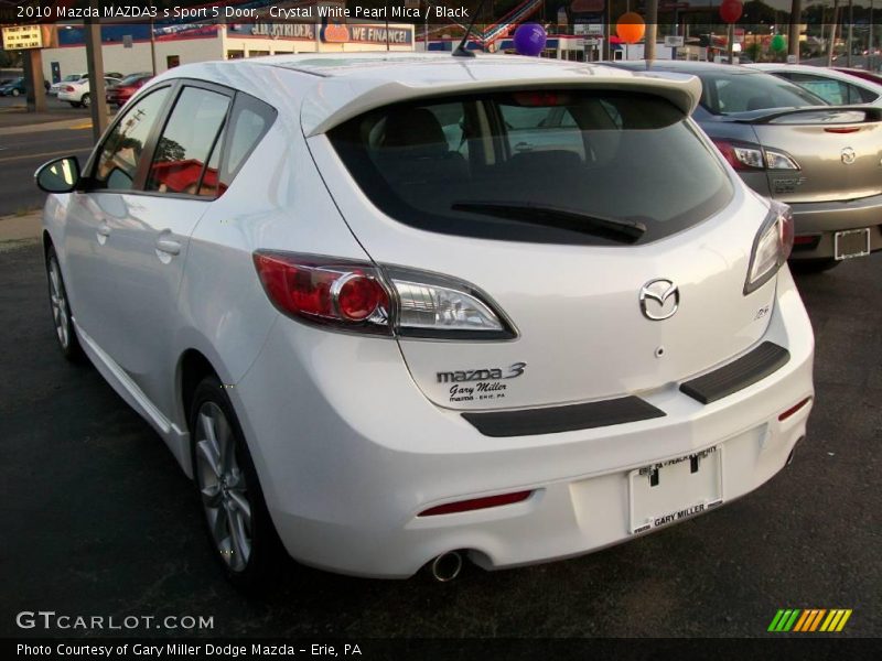 Crystal White Pearl Mica / Black 2010 Mazda MAZDA3 s Sport 5 Door