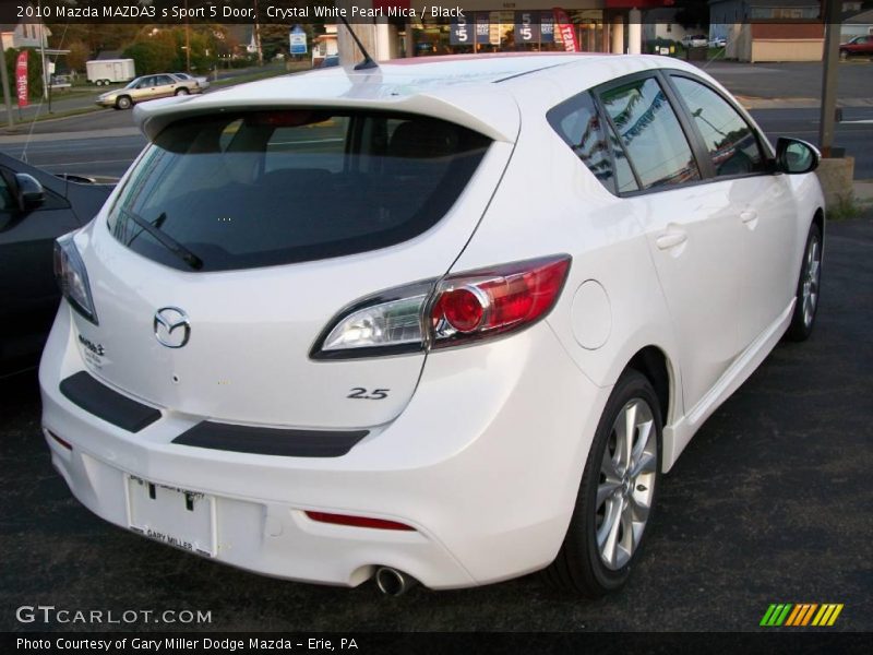 Crystal White Pearl Mica / Black 2010 Mazda MAZDA3 s Sport 5 Door