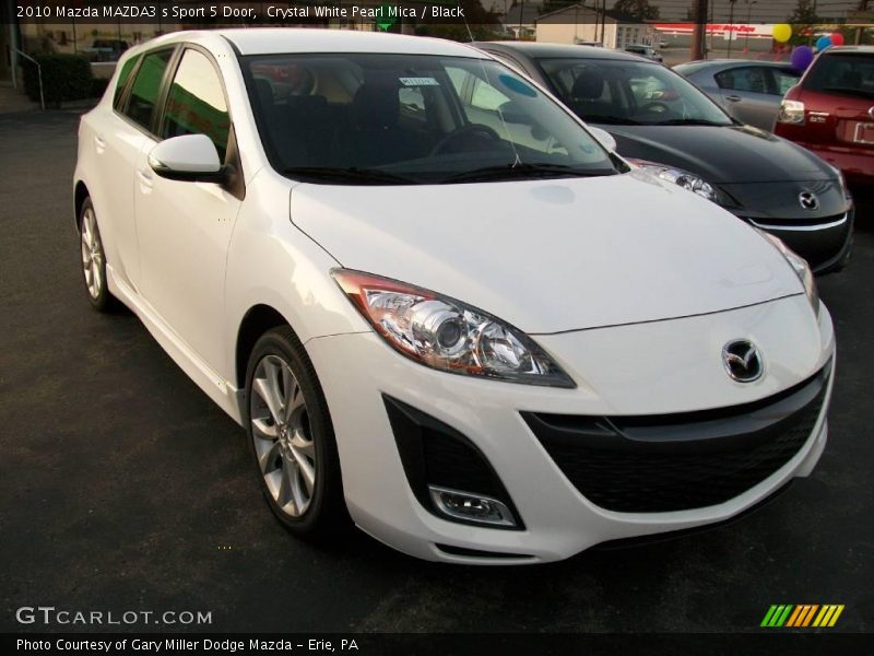 Crystal White Pearl Mica / Black 2010 Mazda MAZDA3 s Sport 5 Door