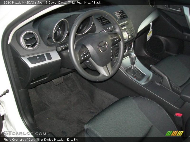 Crystal White Pearl Mica / Black 2010 Mazda MAZDA3 s Sport 5 Door