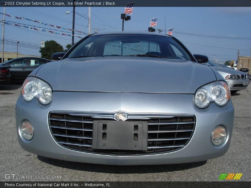 Ice Silver Pearlcoat / Black 2003 Chrysler Sebring LX Coupe