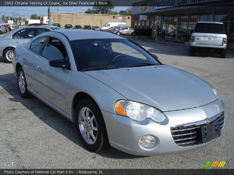 Ice Silver Pearlcoat / Black 2003 Chrysler Sebring LX Coupe