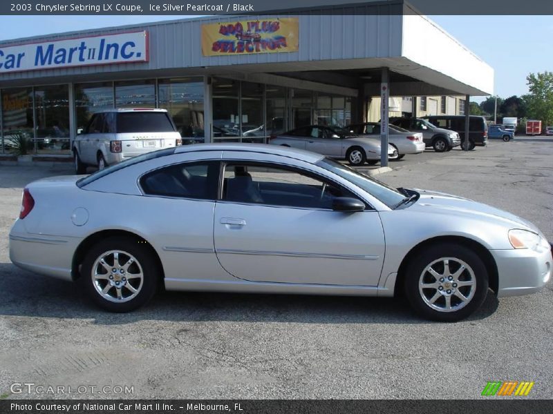 Ice Silver Pearlcoat / Black 2003 Chrysler Sebring LX Coupe