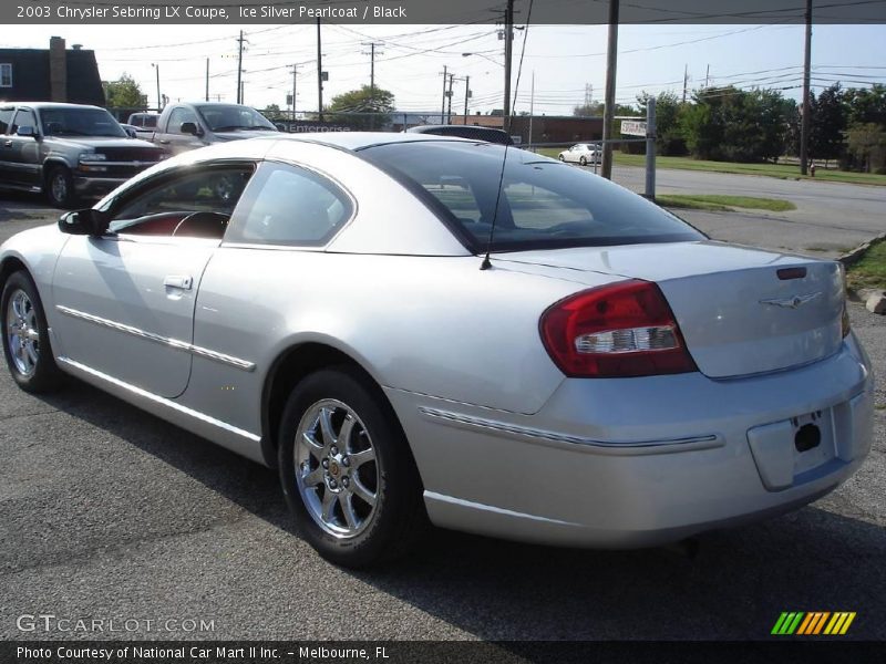 Ice Silver Pearlcoat / Black 2003 Chrysler Sebring LX Coupe