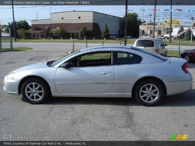 Ice Silver Pearlcoat / Black 2003 Chrysler Sebring LX Coupe