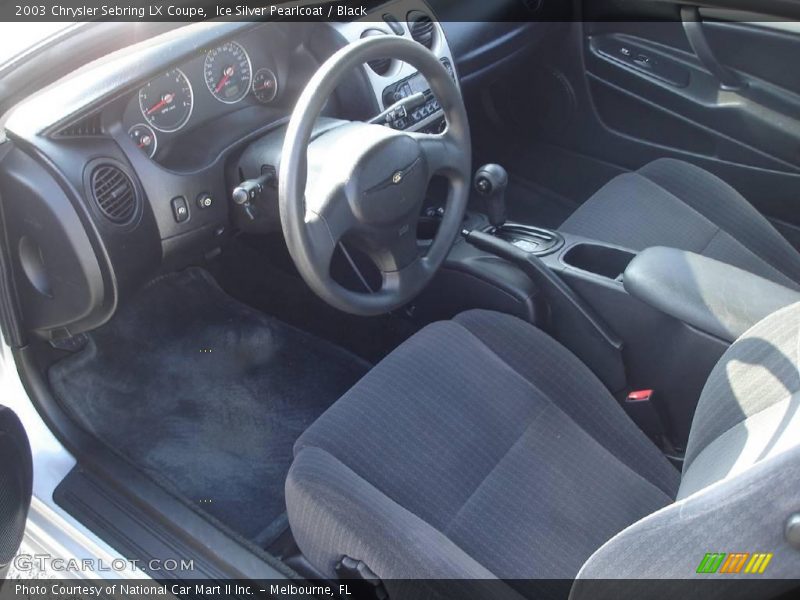 Ice Silver Pearlcoat / Black 2003 Chrysler Sebring LX Coupe