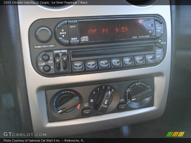 Ice Silver Pearlcoat / Black 2003 Chrysler Sebring LX Coupe