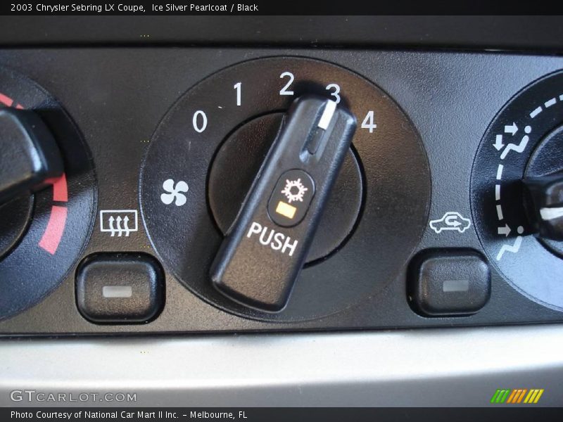 Ice Silver Pearlcoat / Black 2003 Chrysler Sebring LX Coupe