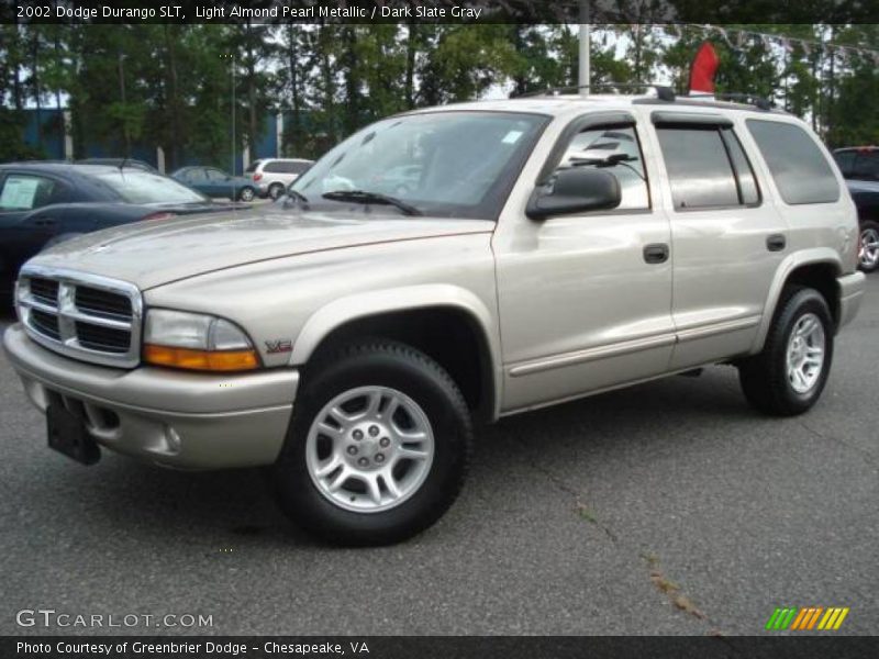 Light Almond Pearl Metallic / Dark Slate Gray 2002 Dodge Durango SLT