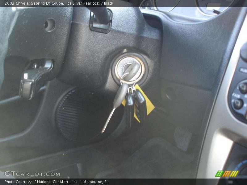 Ice Silver Pearlcoat / Black 2003 Chrysler Sebring LX Coupe