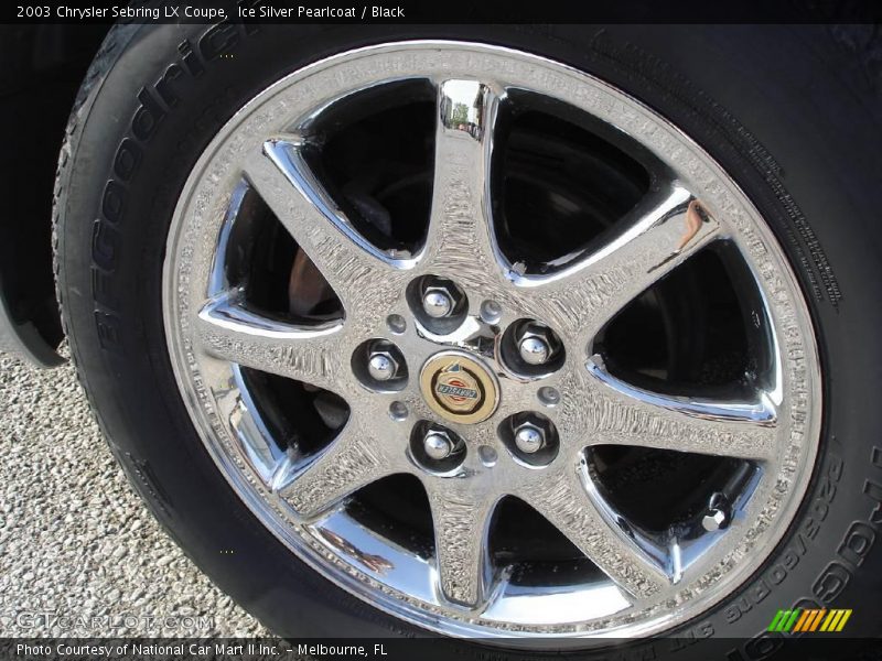 Ice Silver Pearlcoat / Black 2003 Chrysler Sebring LX Coupe