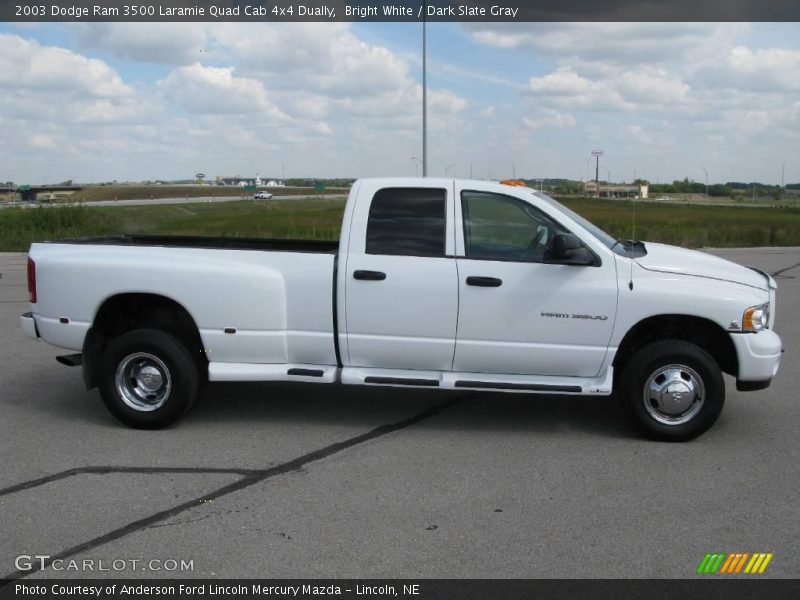 Bright White / Dark Slate Gray 2003 Dodge Ram 3500 Laramie Quad Cab 4x4 Dually