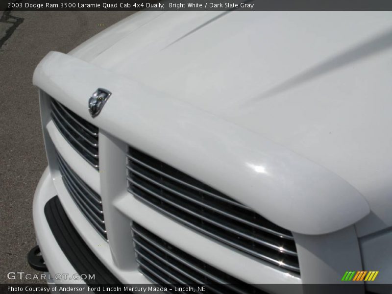 Bright White / Dark Slate Gray 2003 Dodge Ram 3500 Laramie Quad Cab 4x4 Dually