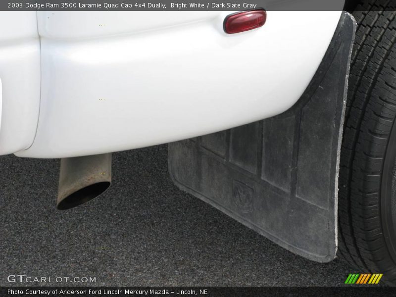 Bright White / Dark Slate Gray 2003 Dodge Ram 3500 Laramie Quad Cab 4x4 Dually