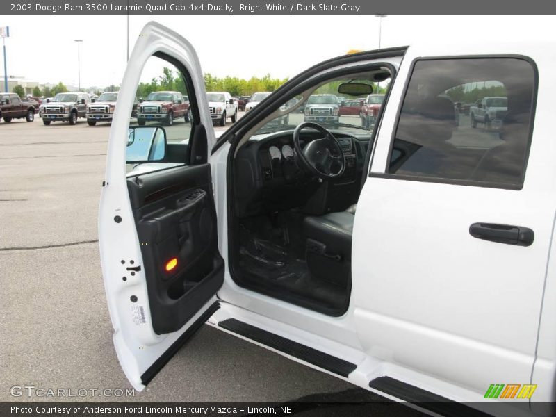 Bright White / Dark Slate Gray 2003 Dodge Ram 3500 Laramie Quad Cab 4x4 Dually