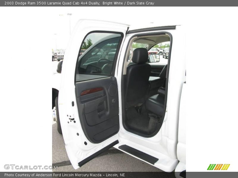 Bright White / Dark Slate Gray 2003 Dodge Ram 3500 Laramie Quad Cab 4x4 Dually