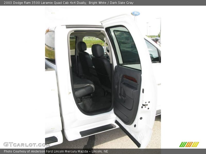 Bright White / Dark Slate Gray 2003 Dodge Ram 3500 Laramie Quad Cab 4x4 Dually