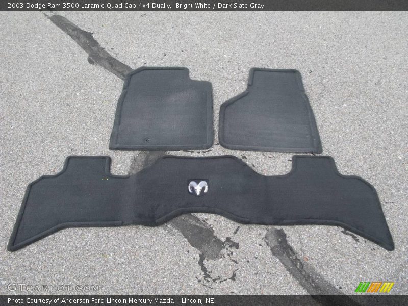 Bright White / Dark Slate Gray 2003 Dodge Ram 3500 Laramie Quad Cab 4x4 Dually